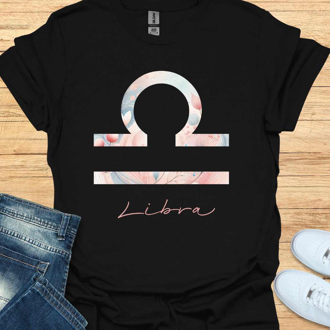 Libra Bold Watercolor Sign T-Shirt