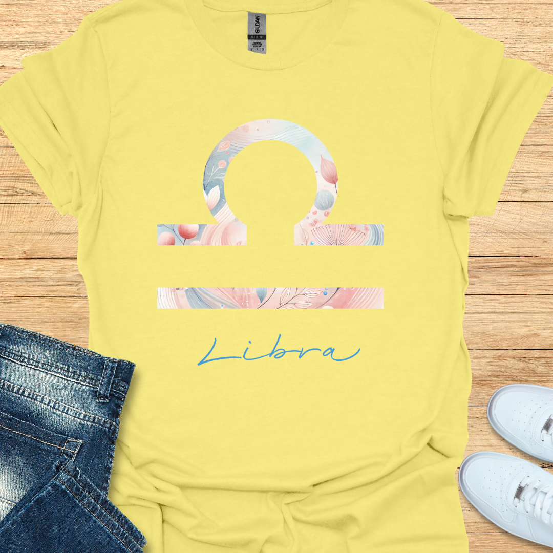 Libra Bold Watercolor Sign T-Shirt