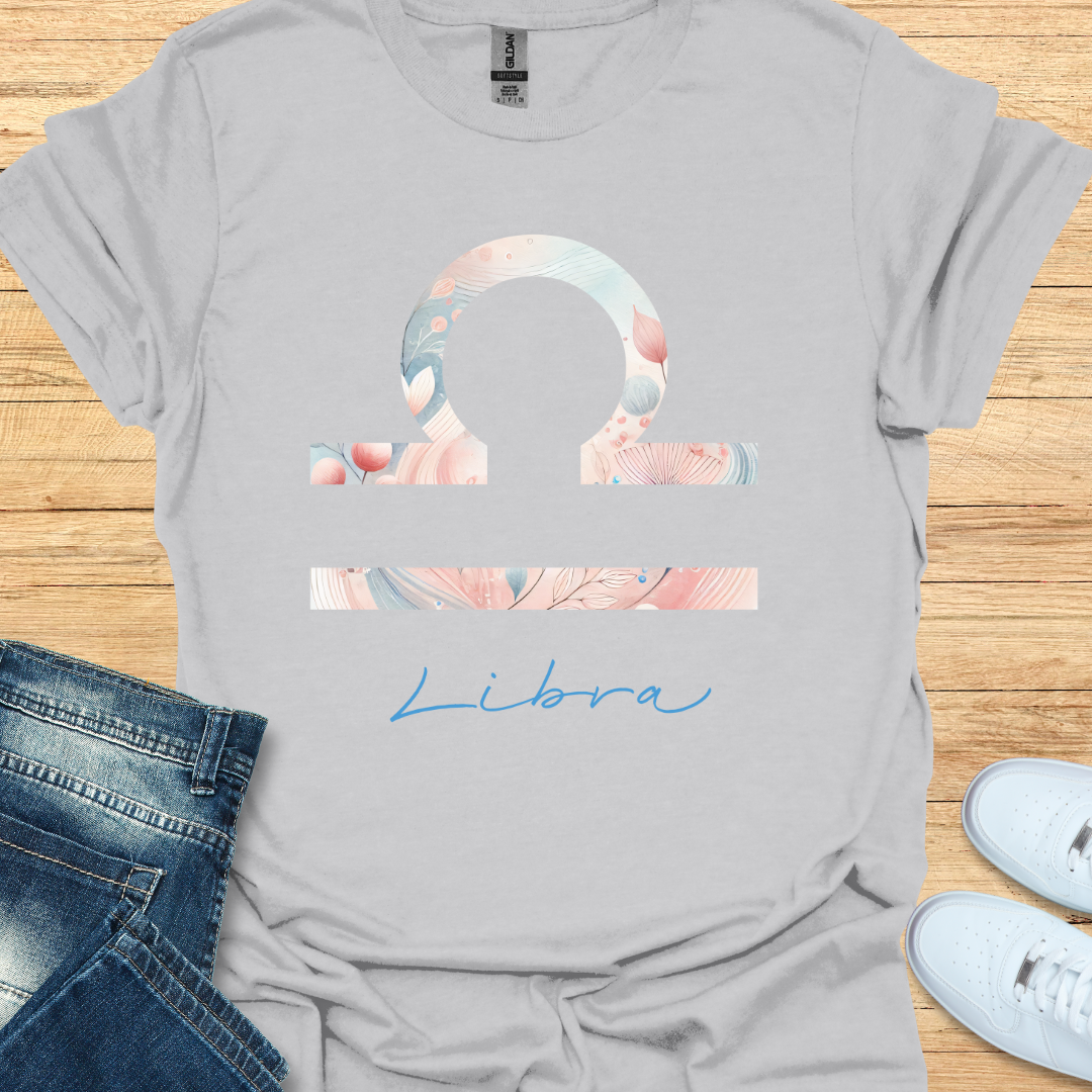 Libra Bold Watercolor Sign T-Shirt