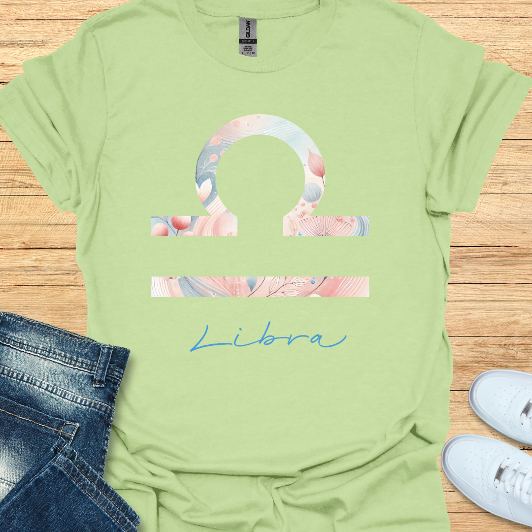Libra Bold Watercolor Sign T-Shirt