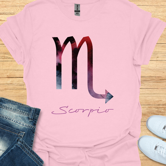 Scorpio Bold Watercolor Sign T-Shirt