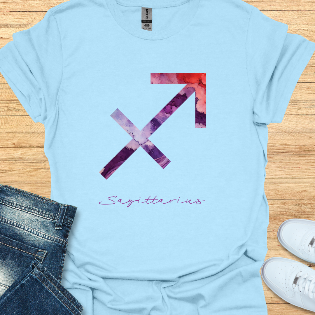 Sagittarius Bold Watercolor Sign T-Shirt