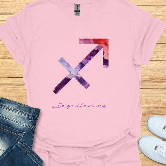 Sagittarius Bold Watercolor Sign T-Shirt
