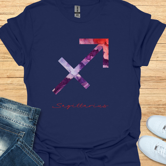 Sagittarius Bold Watercolor Sign T-Shirt