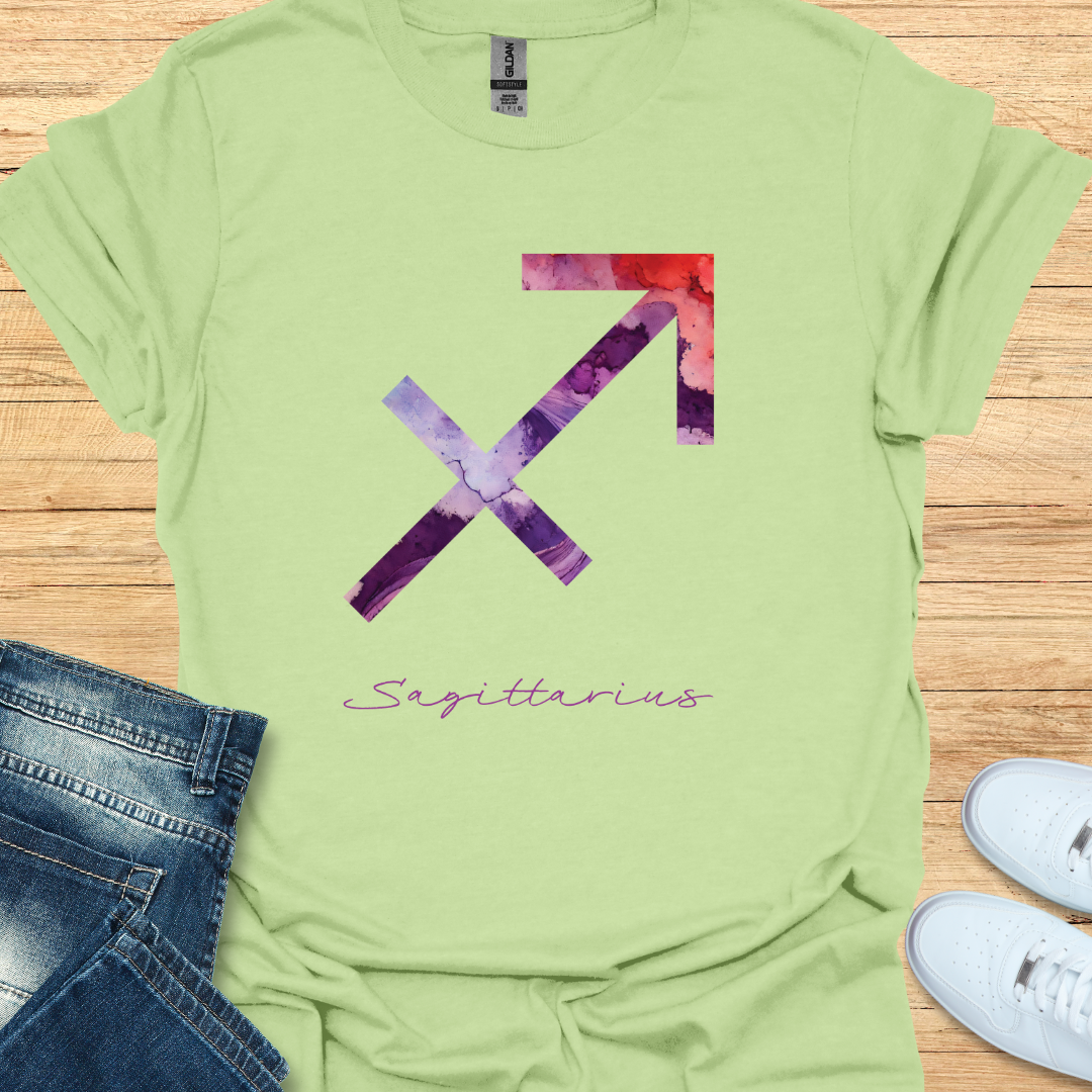 Sagittarius Bold Watercolor Sign T-Shirt