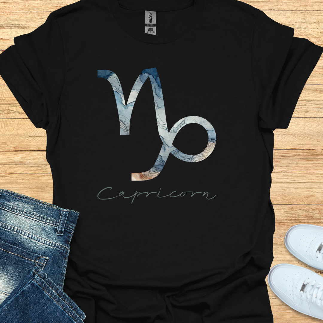 Capricorn Bold Watercolor Sign T-Shirt
