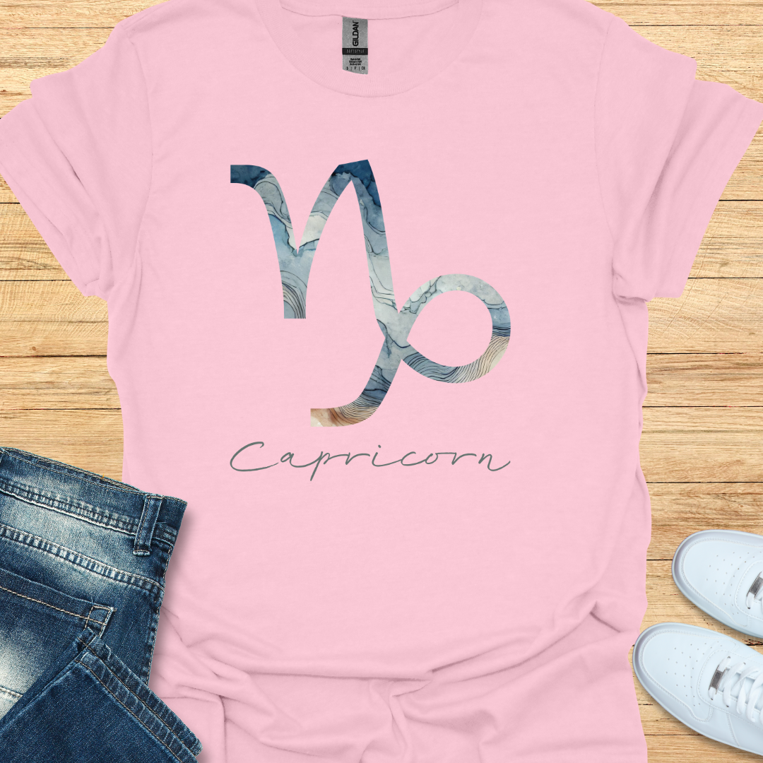 Capricorn Bold Watercolor Sign T-Shirt