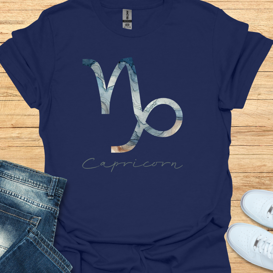 Capricorn Bold Watercolor Sign T-Shirt