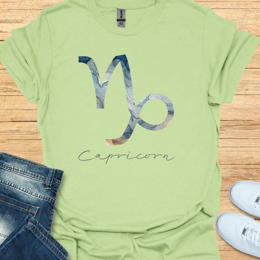 Capricorn Bold Watercolor Sign T-Shirt