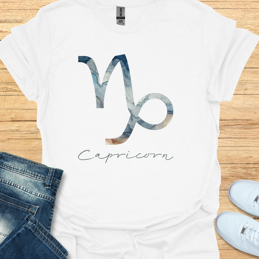 Capricorn Bold Watercolor Sign T-Shirt