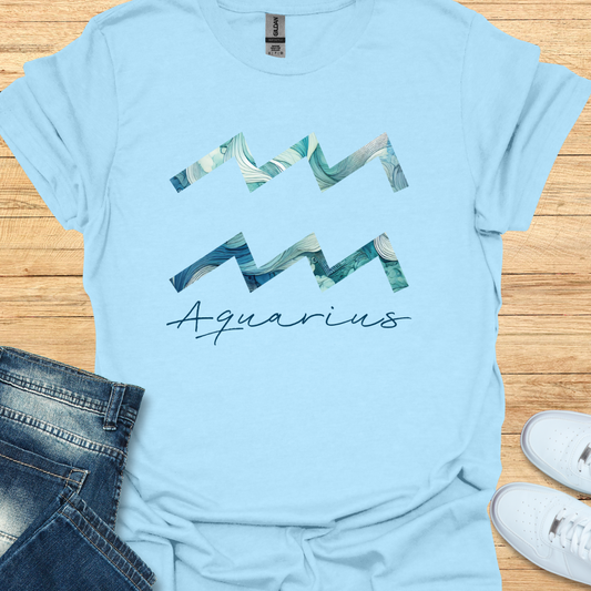 Aquarius Bold Watercolor Sign T-Shirt