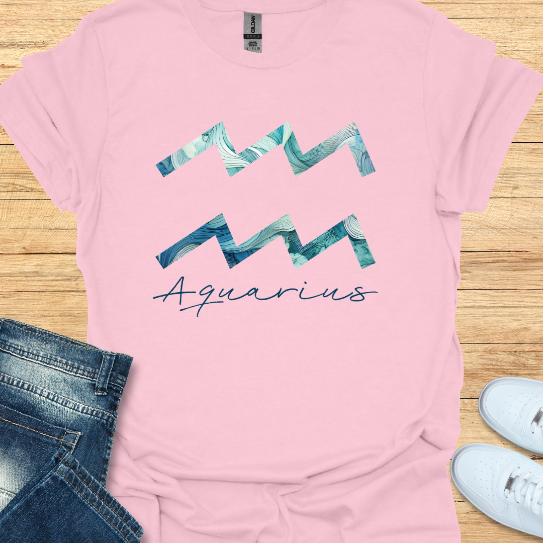 Aquarius Bold Watercolor Sign T-Shirt
