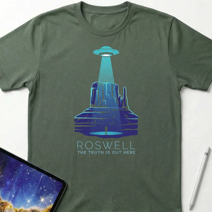 Roswell The Truth T-Shirt Military Green