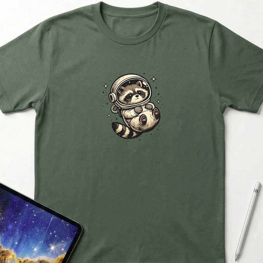 Zero Gravity Racoon T-Shirt Military Green
