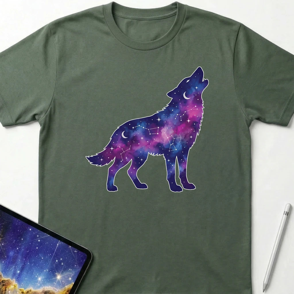 Howling Wolf T-Shirt Military green