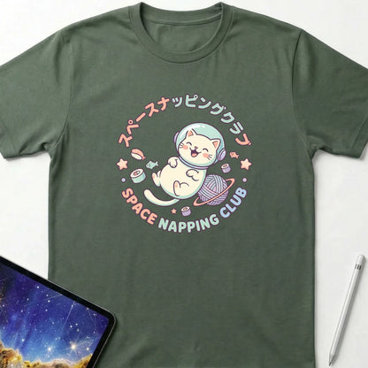 Space Napping Club T-Shirt Military Green