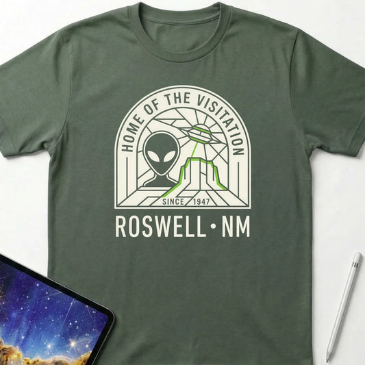 Roswell NM Visitation T-Shirt Military Green