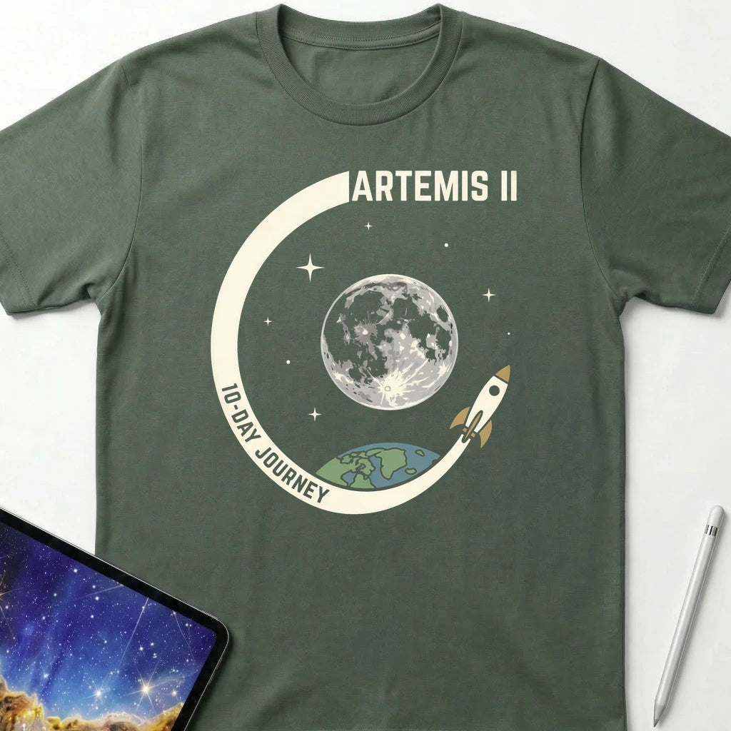 Artemis II Journey T-Shirt Military Green