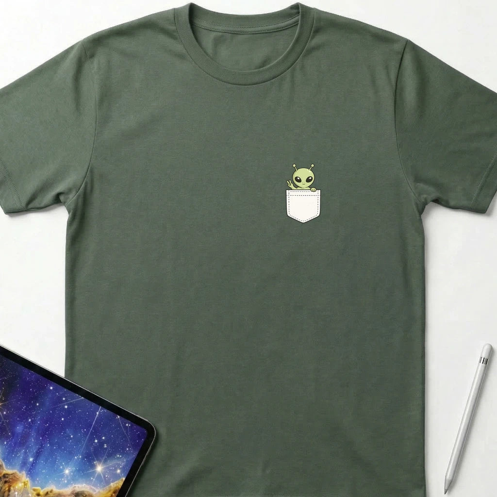 Pocket Alien T-Shirt Military Green