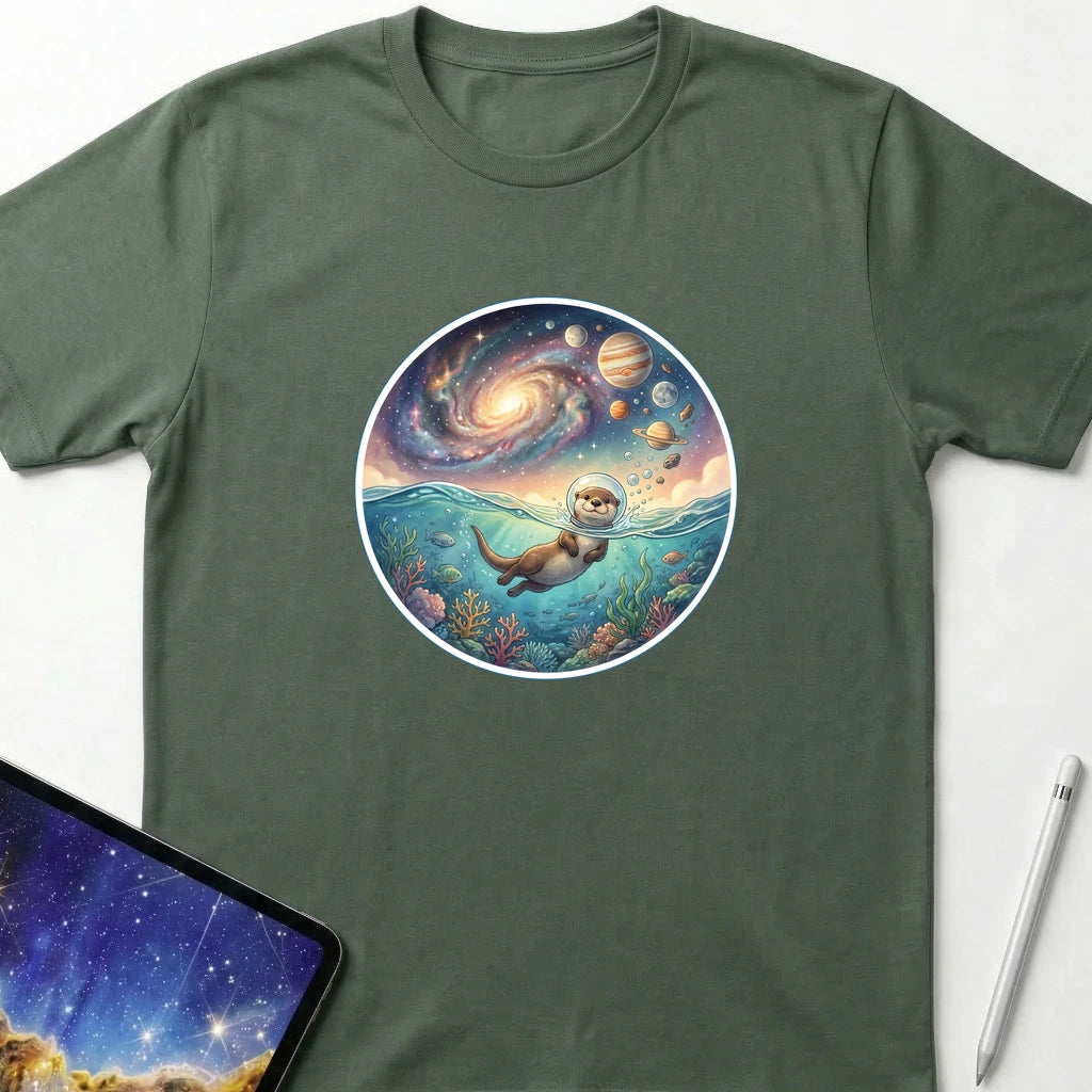 Portal to Otter Space T-Shirt Military Green