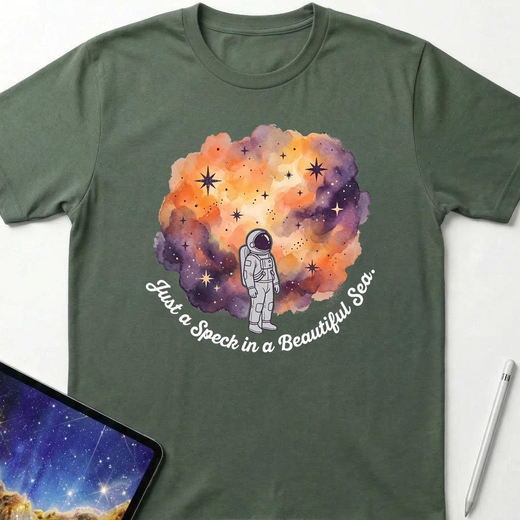 Speck in a Beautiful Sea T-Shirt Military Green