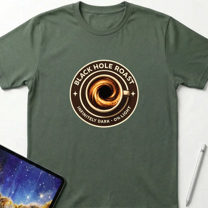 Black Hole Roast Coffee T-Shirt Military Green