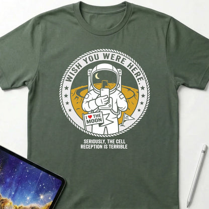 Wish You Were Here T-Shirt Military Green
