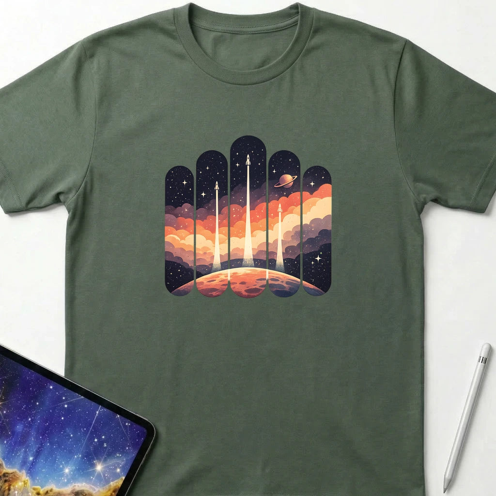 Pillars of Orbit T-Shirt Military Green