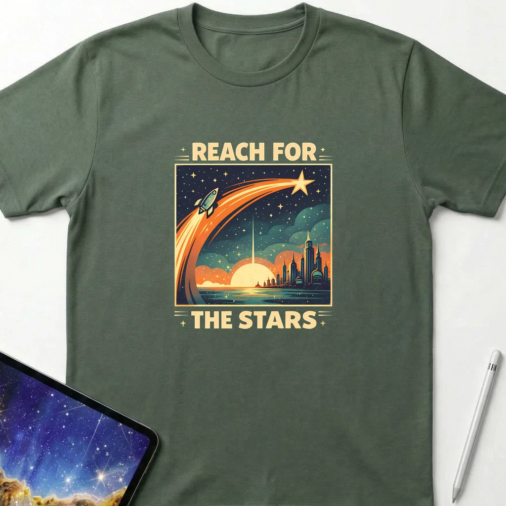 Reach for the Stars T-Shirt Military Green