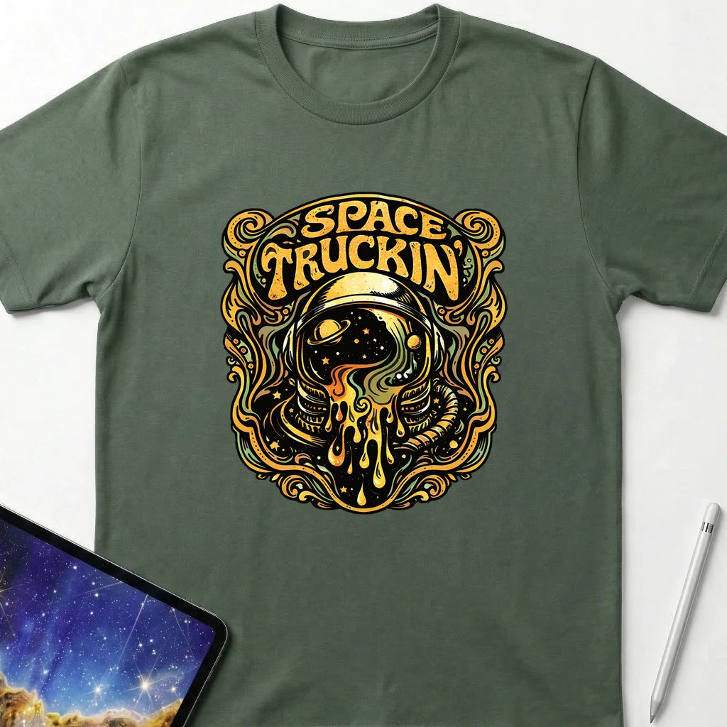Space Truckin T-Shirt Military Green