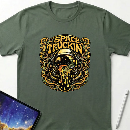 Space Truckin T-Shirt Military Green