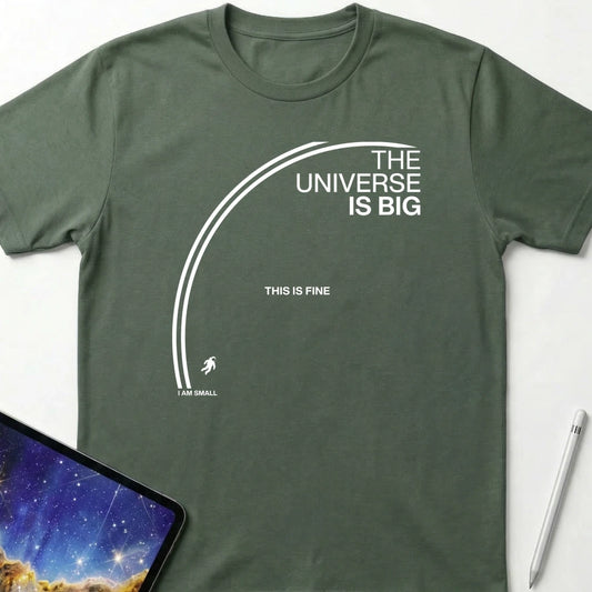 The Universe is Big T-Shirt Military Green