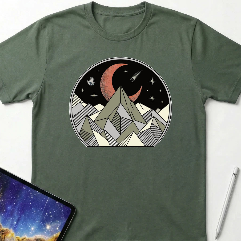 Lunar Rise T-Shirt Military Green