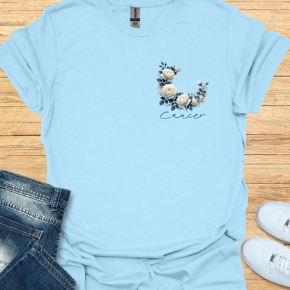 Cancer White Rose Art T-Shirt