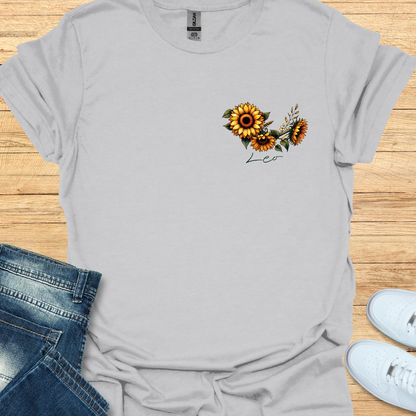 Leo Sunflower Art T-Shirt