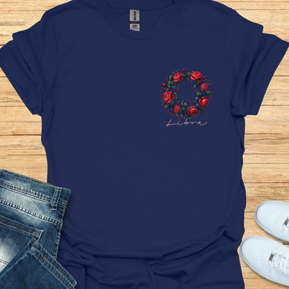 Libra Red Rose Art T-Shirt