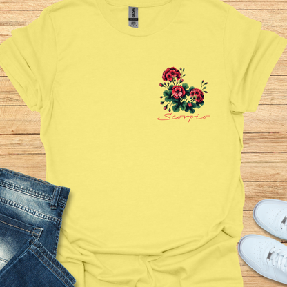 Scorpio Geranium Art T-Shirt