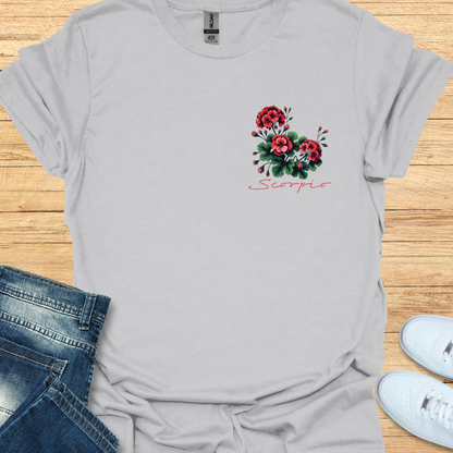 Scorpio Geranium Art T-Shirt