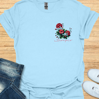 Scorpio Geranium Art T-Shirt