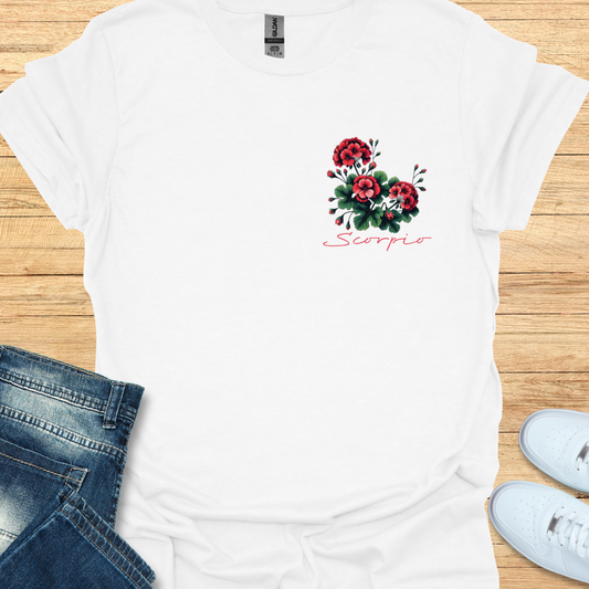 Scorpio Geranium Art T-Shirt