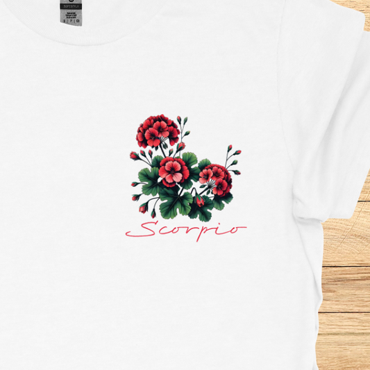 Scorpio Geranium Art T-Shirt