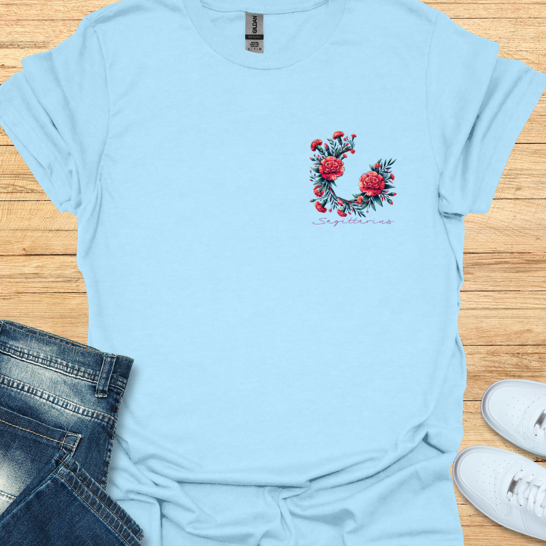 Sagittarius Carnation Art T-Shirt