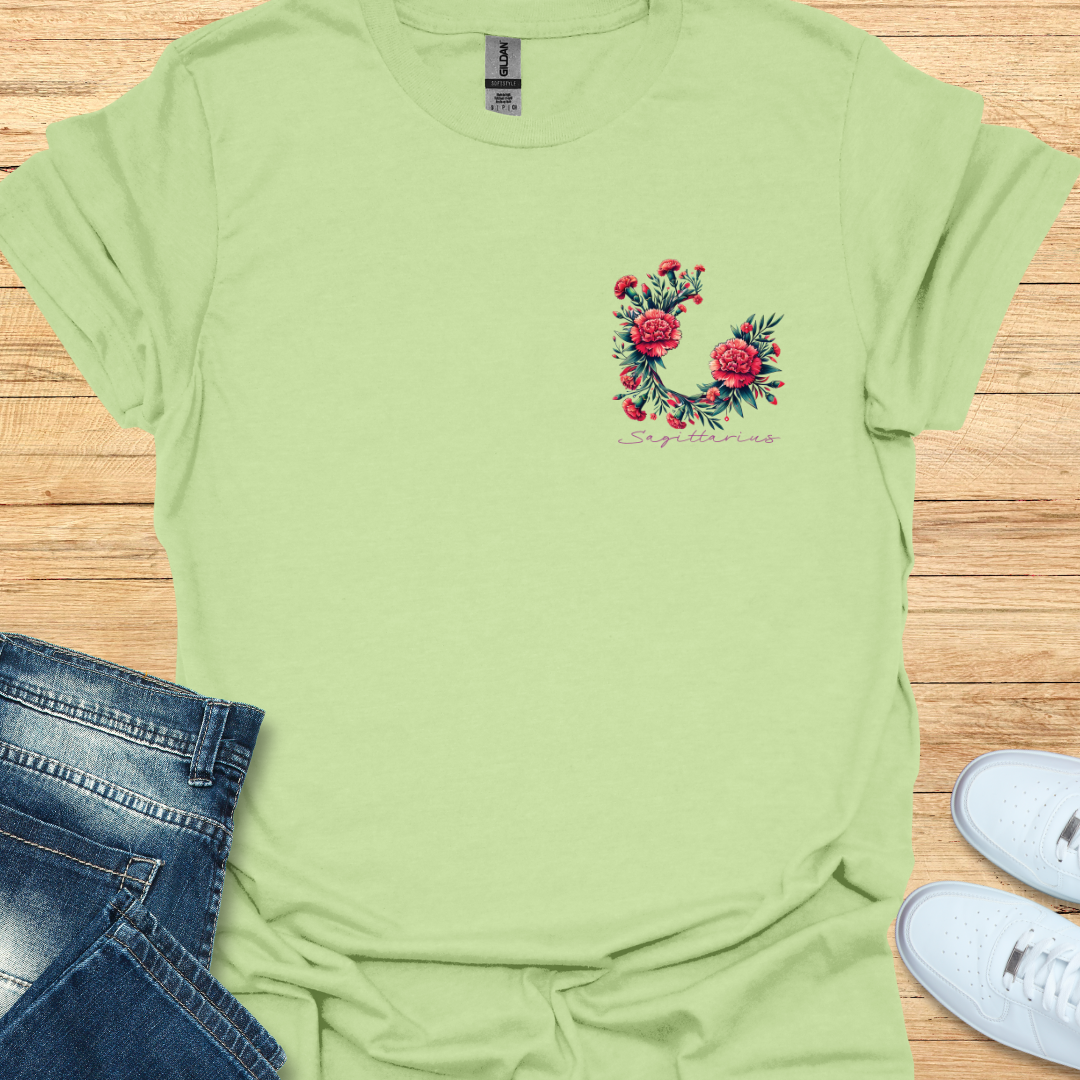 Sagittarius Carnation Art T-Shirt