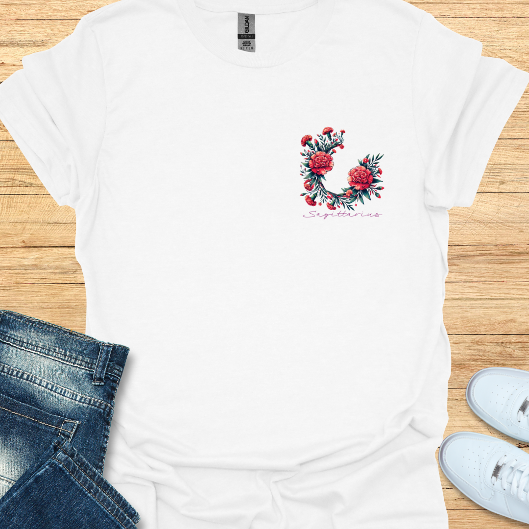 Sagittarius Carnation Art T-Shirt