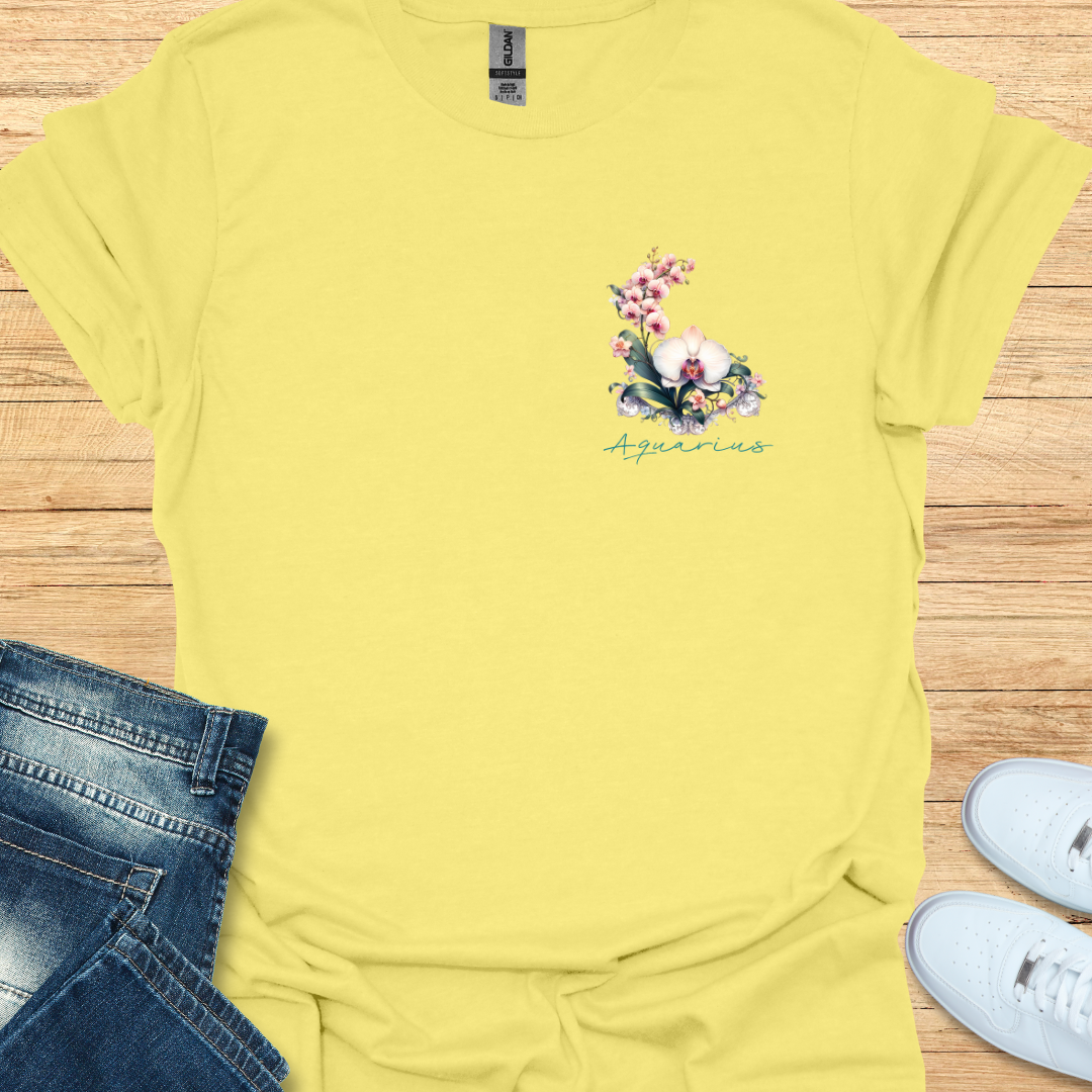 Aquarius Orchid Art T-Shirt