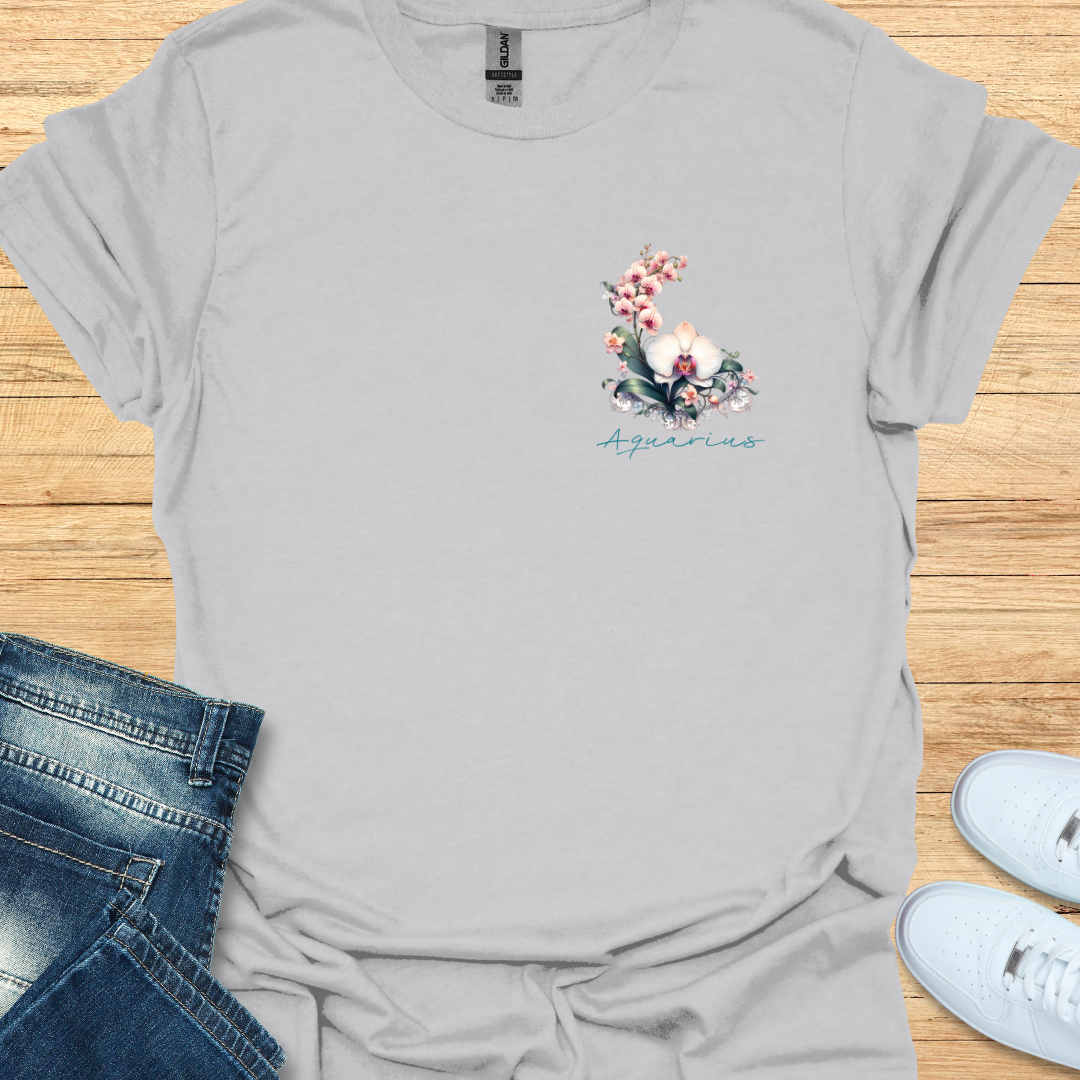 Aquarius Orchid Art T-Shirt