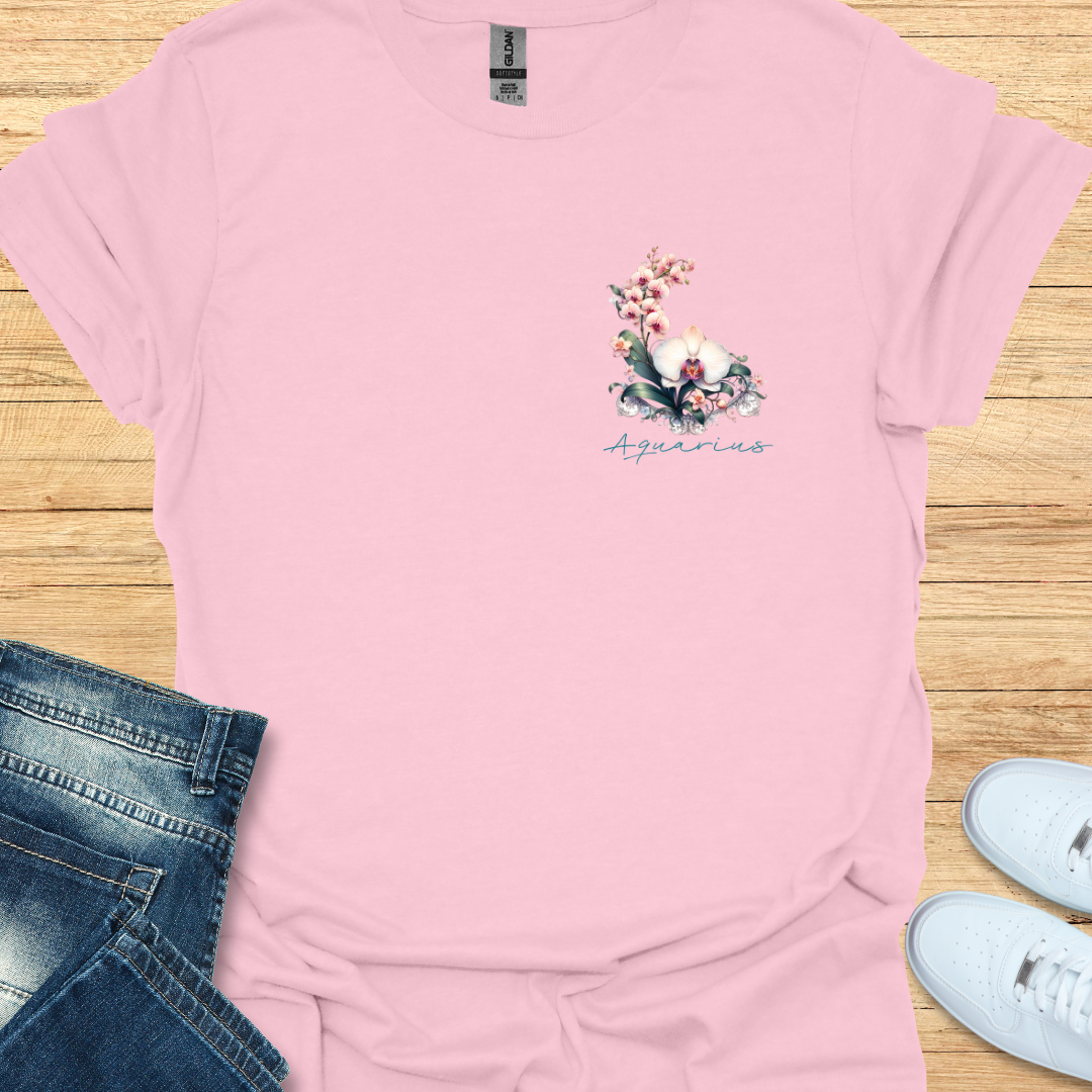 Aquarius Orchid Art T-Shirt