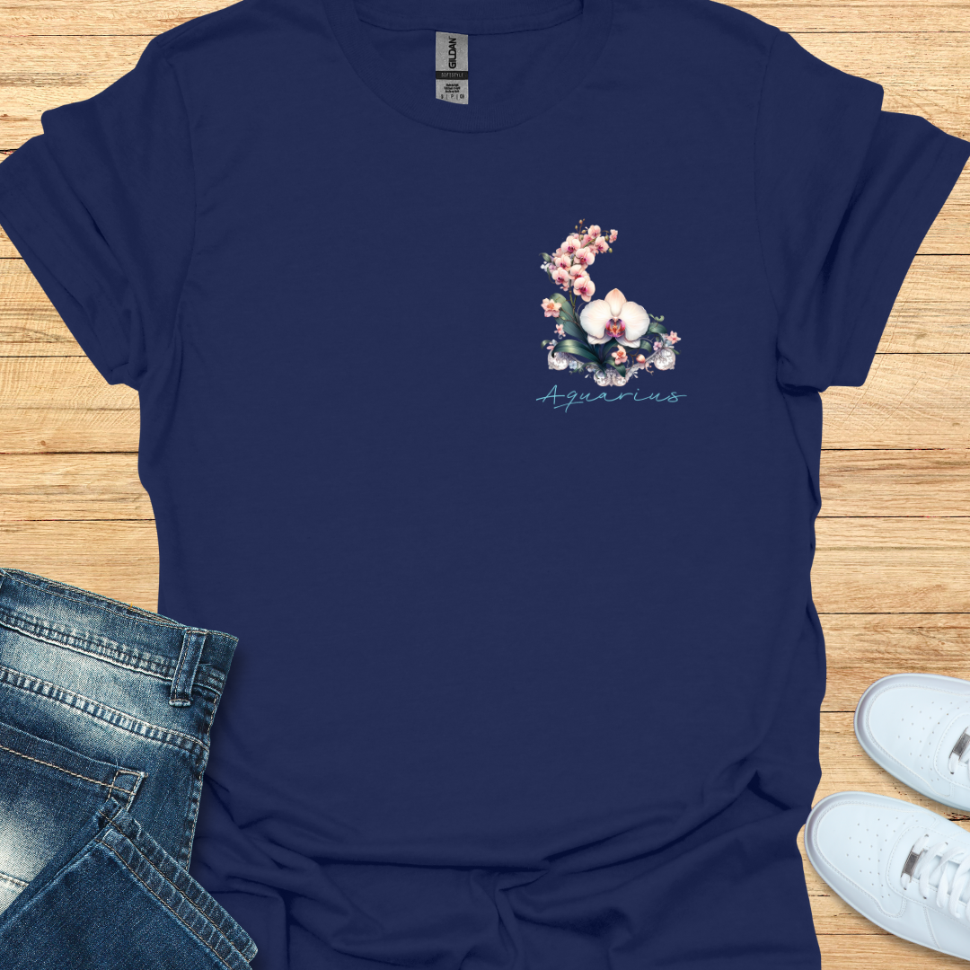 Aquarius Orchid Art T-Shirt