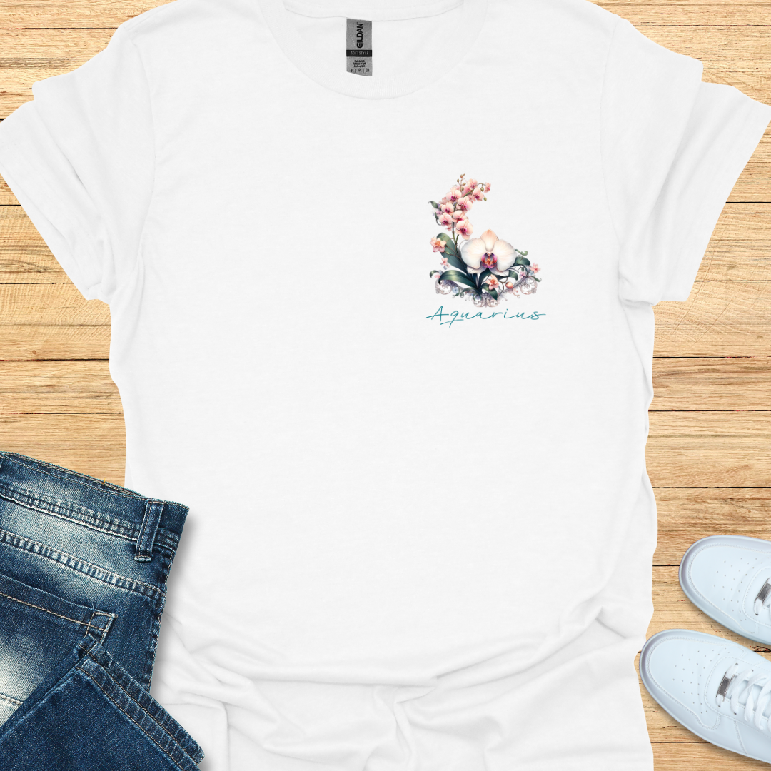 Aquarius Orchid Art T-Shirt