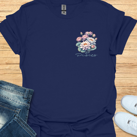 Pisces Water Lily Art T-Shirt